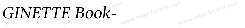GINETTE Book字体转换